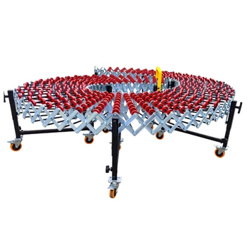 HUALI Customized Red Nylon Skate Wheel Expandable Conveyor with Nylon Bushing for High-impact