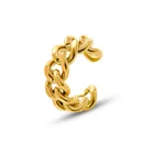Titanium Ring 2020 New Titanium Steel Individual Character Hollow Out Chain Twist Open Ring