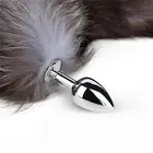 Anal Plug Sex Wholesale 40 Cm Fox Tail Anal Plug Dog Tail Back Court Plug Trumpet Sex Metal Anal Plug