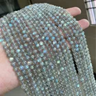 Faceted Wholesale Faceted Matte 15"Strand Natural Moonstone Loose Stone Gemstone Labradorite Stone Beads