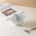 Bowl Ceramic The Latest Design Home Goods Square Snack Fruit Bowl White Ceramic Serving Bowl Sets For Sale