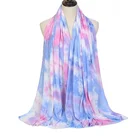 Scarf 2021 HOT Sale New Design Tie Dyed Headscarf Wrap Print Ombre Jersey Scarf Shawl Muslim Women Hijab