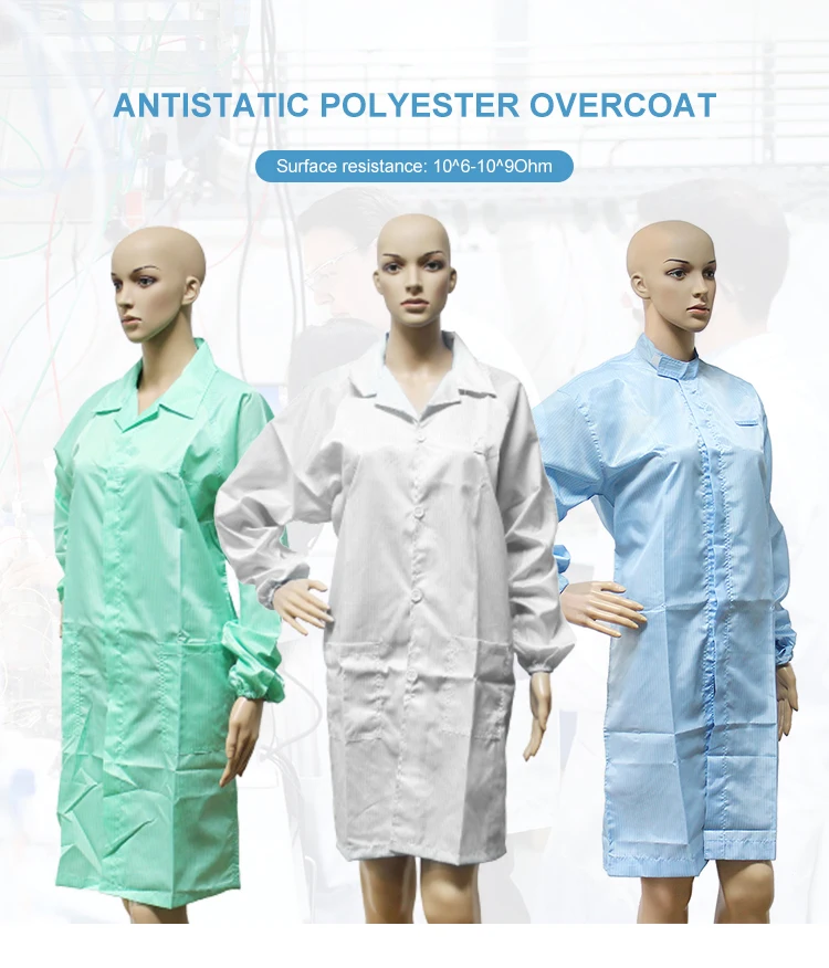Cleanroom Work Clothes Smock Jumpsuit Uniform Workwear Labcoat