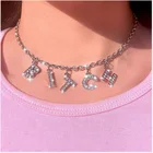 Letter Wholesale Custom Name Letter And Number Alloy Necklace Crystal Pendant Necklace For Women
