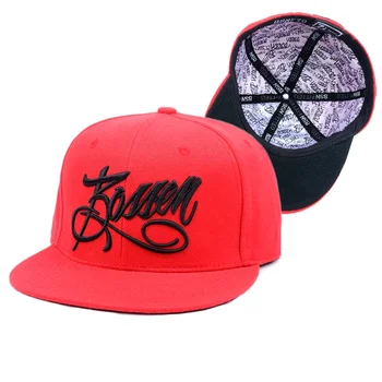 Custom quality 3D embroidery logo red acrylic wool material new style mens fitted cap close era hat with print satin lining