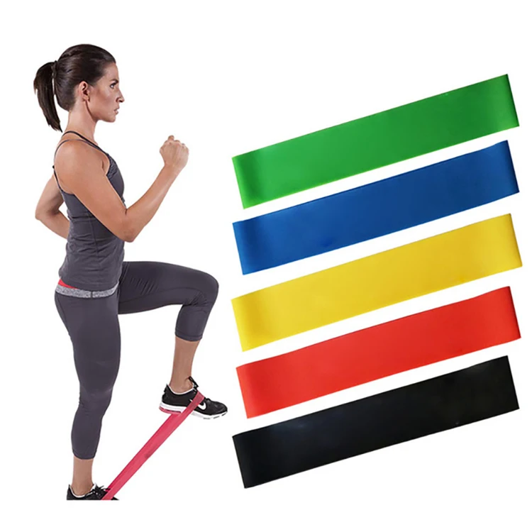 5 Pieces For Fitness Yoga Gym Workout Training Resistance Loop Bands 