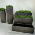 Pots Modern Flower Large Outdoor Planters Green Plant Concrete Flower Pots Garden Flowerpots Fiberglass Flower Box