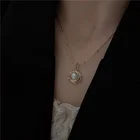 Pearl Necklace Pearlpearlpearl Dainty High Quality Alloy Wheel Simple Charm Jewelry Pearl Necklace Women