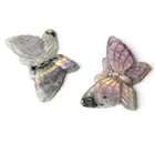 Lovely Hand Carved Crystal Butterfly Craft Labradorite Flash Carvings Carved Labradorite Pendant