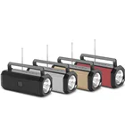 Player Best Outdoor Flashlight Portable Rechargeable Waterproof FM Player Small Solar Charging Radio