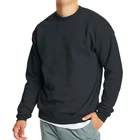 Black Hoodie Custom Logo Black Hoodie Fleece Crew Pullover Sport Polyester Cotton Sweatshirt Men