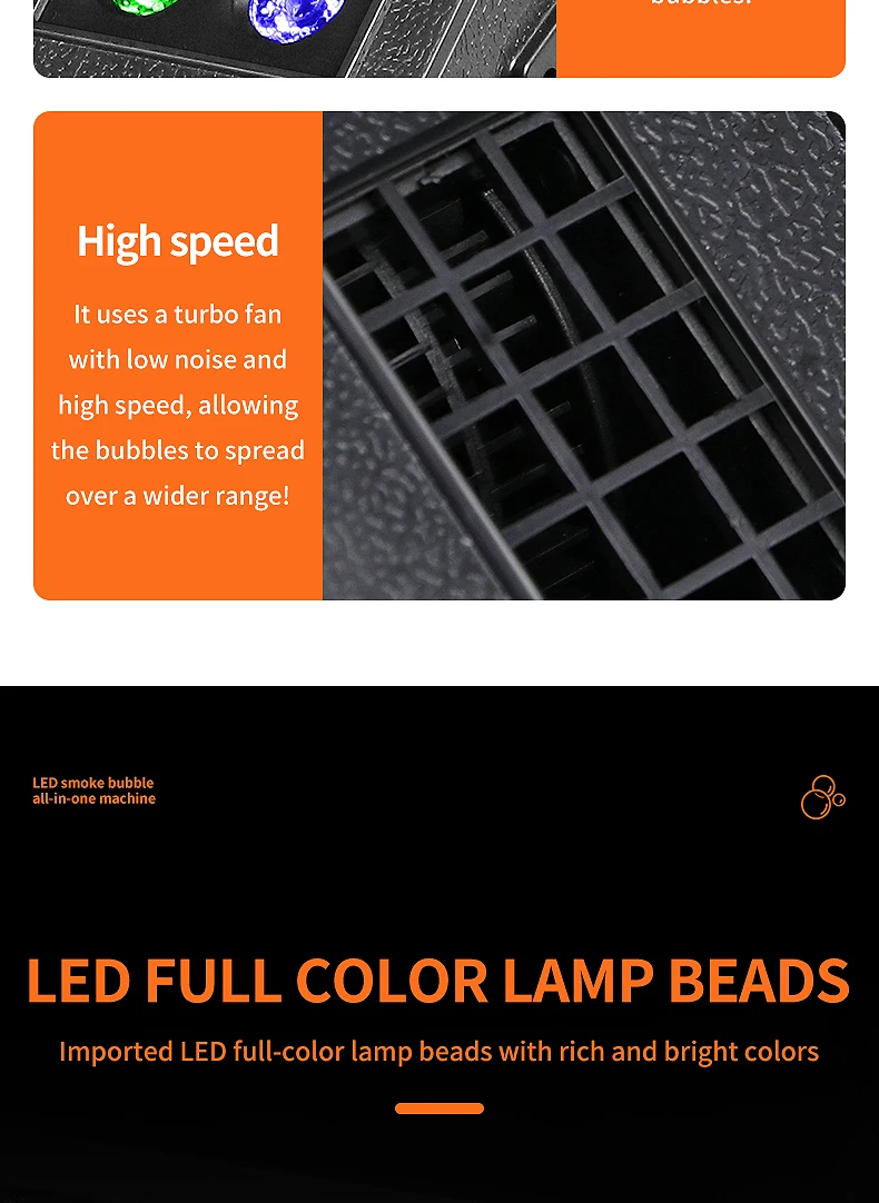 SHTX Professional 1500W Full Color Smoke Bubble Machine for Party Events Wedding with Remote Control LED Fog Bubble Machine