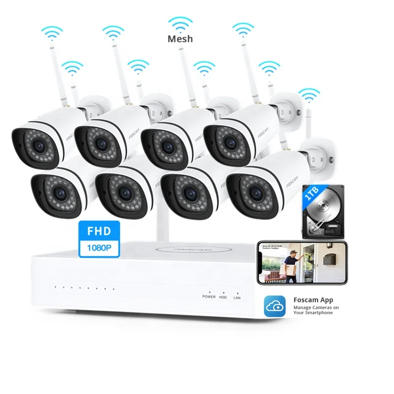 Contract Veel publiek Foscam 1080p Night Vision Motion Sensor Home Security Camera System Wireless  Nvr Recorder Cctv Camera Set - Buy Cctv Camera Set,Home Security Camera  System Wireless,Security Camera System Wireless Product on Alibaba.com