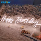 Custom Drop Shipping Customised Wall Mounted Happy Birthday Led Custom Light Neon Schrift Sign