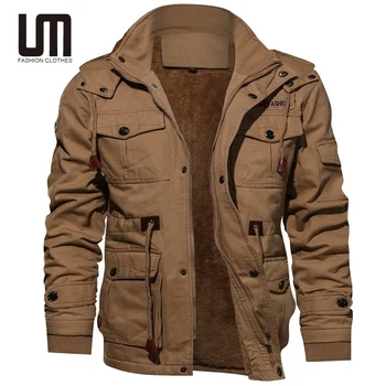 2022 High Quality Military Mens Pilot Jacket Winter Fleece Jackets Warm Thicken Outerwear Plus Size Jacket