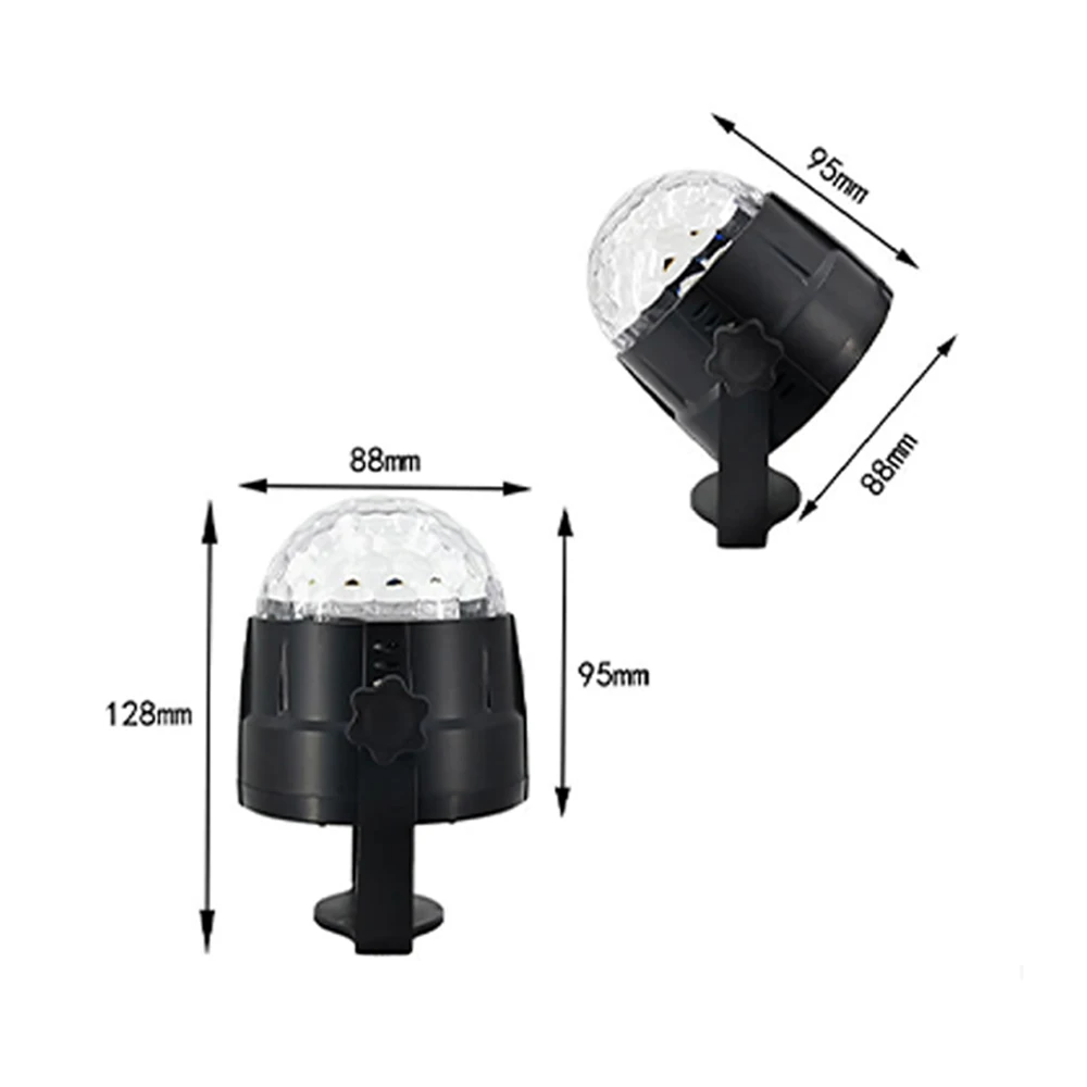 15 Color Small Magic Ball Stage Light LED Remote Control Mini RGB Party Boundi Flash Seven Color Rotating Projection Light