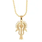 Cross Cross Ethiopian Gold Color Cross Pendant Necklace For Women Men Judah Ethnic African Charm Jewelry