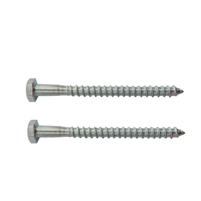 Wholesale Carbon Steel Hex Wood Screw 4.8 Zinc Plated Head M6 Coarse Thread Factory Measurement Metric System factory