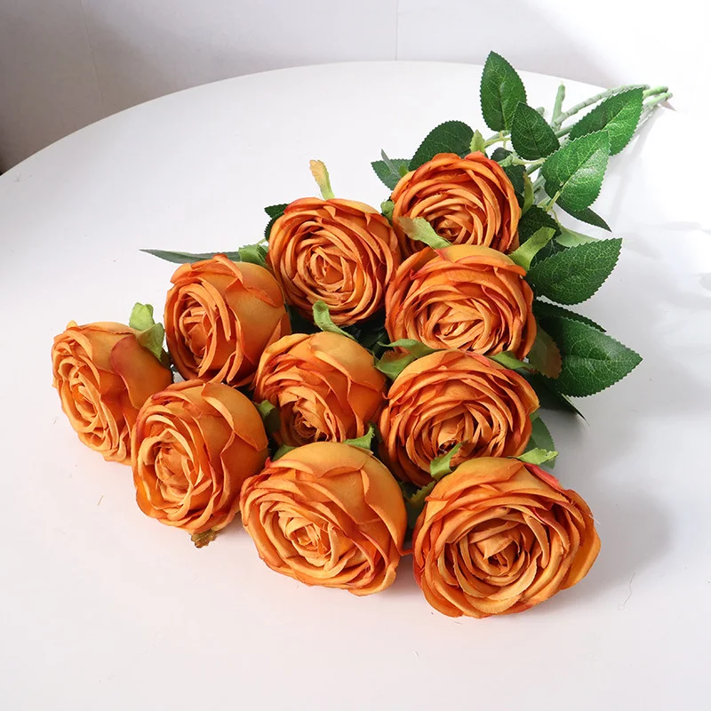 Artificial flowers Long Stem Artificial Roses Flowers for Wedding Decoration home decor