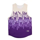 Custom Sublimation Print Soft Lightweight Quick Dry Athletic Gym Fitness Mens Running Singlets Wear