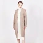 Wool Cardigan Guoou Knitwear Latest Design Knitted Cashmere Wool Lady Long Sleeve Crop Women Cardigan Sweater