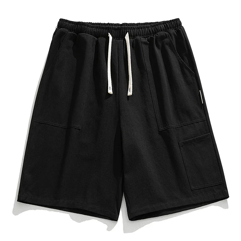 GymSmart Men's Sweat Shorts with Pocket Casual Summer Waffle Shorts Drawstring Elastic Waist Running Shorts