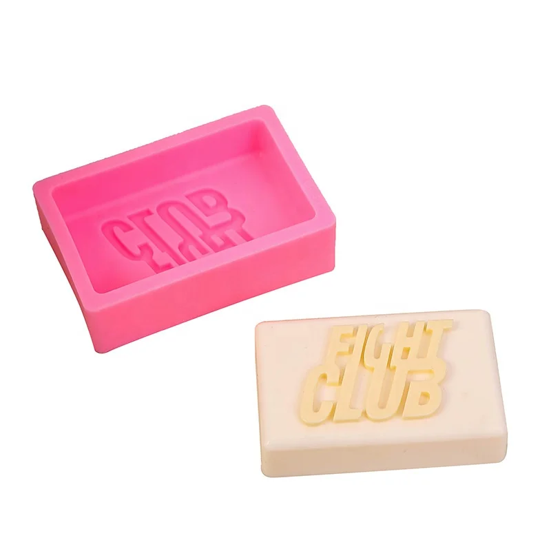 Handmade DIY Fight Club English Letter Flat Soap Cake Mold Silicone Mold 3D Rose Tulip Flowers Silicone Mold soap making