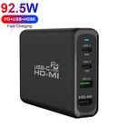 Oem Charger Usb Charger OEM ODM 92.5W High Power PD3.0 USB C Fast Charger PD Charger Combo HD-MI Docking