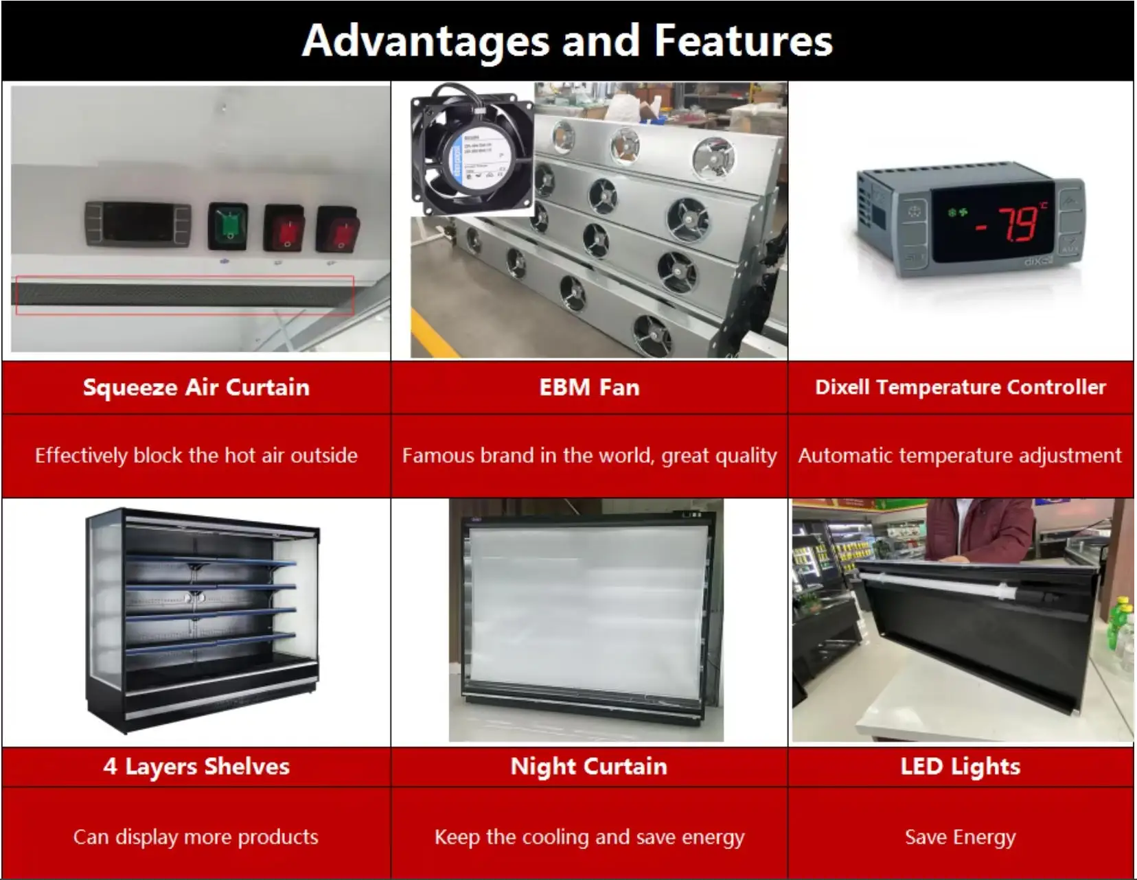 Single-temperature Open Display Refrigerator, 360, 220V-240V - detail 12