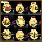 High Quality Basketball Stock Medal In Stock With Full Color Sublimated Ribbon Fast Delivery