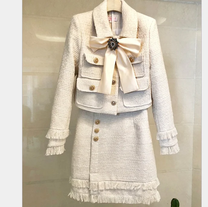 Abrigo Corto De Lana Para Mujer,Falda Con Flecos,Dos Conjuntos,Otoño E  Invierno,2021 - Buy Nueva Moda De Dos Piezas De Mujer De Negocios Trajes De  Las Señoras Traje De Chaqueta Y Pantalones,Oem Reunión