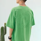 Fashion 2021 Custom Fashion Embossed Tee 100% Cotton Pullover Premium Men Custom Embossed T Shirt