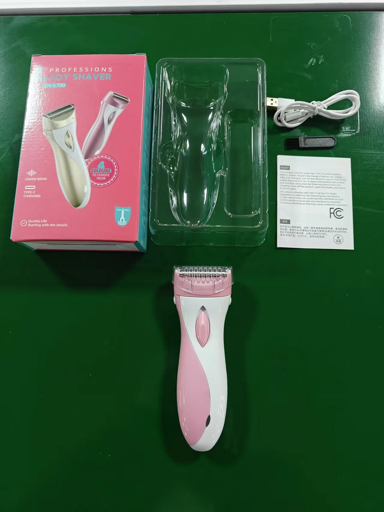 New Model Lady Shaver USB Charging for Women Home Shaving Painless Full Body Epilator with Foil Electric Shaver details