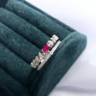 Ring Stone Rings Ring Heart Shape Engagement Red Ruby Stone Ring Gemstone Rings For Women