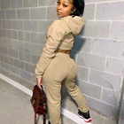 Set Wholesale Autumn Casual Womens Workout Clothes 2 Piece Pants Set 2021 Women Custom LOGO Lounge Wear Women Set