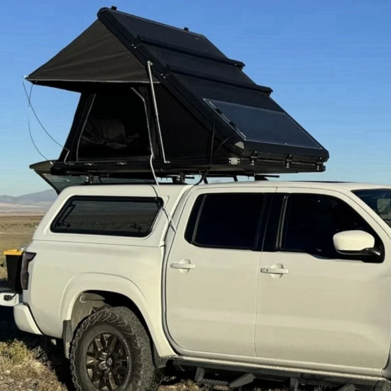 2.1M 320g Polyester Cotton 210*132cm Aluminum Hard Shell Roof Top Tent for Offroad Camping