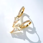 Earrings 18k Hoop Earrings Water Drop Earrings 18k Gold Plated Silver Hoop Earrings