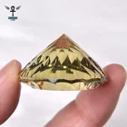 Citrine Citrine Polyhedral Geometry Yellow Quartz Crystal Million Faced Diamond For Jewelry Pendants Gift