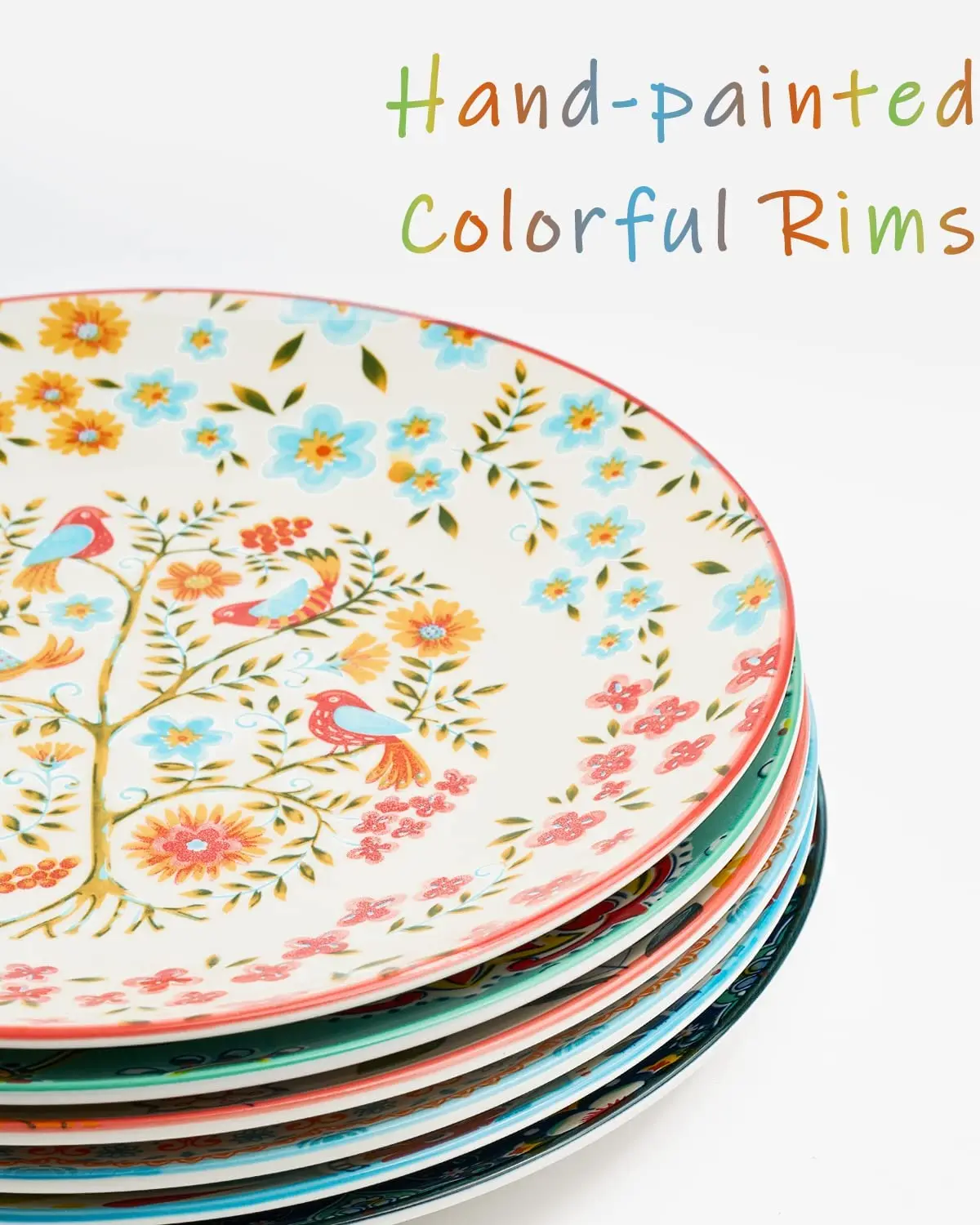 Bohemian Porcelain Dinnerware Set Plates Assorted Patterns Serving Plates Ceramic Dessert Dishes factory