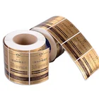 Stickers Customized Logo Printing Waterproof Matte Gold Foil Metallic Transparent Adhesive Label Bottle Stickers