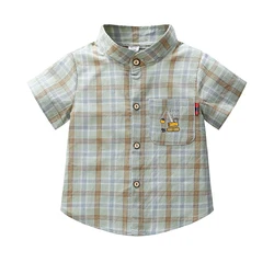 Customized Cheap Price Short Sleeve Kids Shirt Clothes Baby T- Shirts Smart Casual Children Tops Clothings