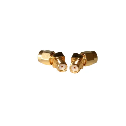 product factory supply sma jwk adapter gold plated all copper bent sma male to sma female coaxial adapter-4