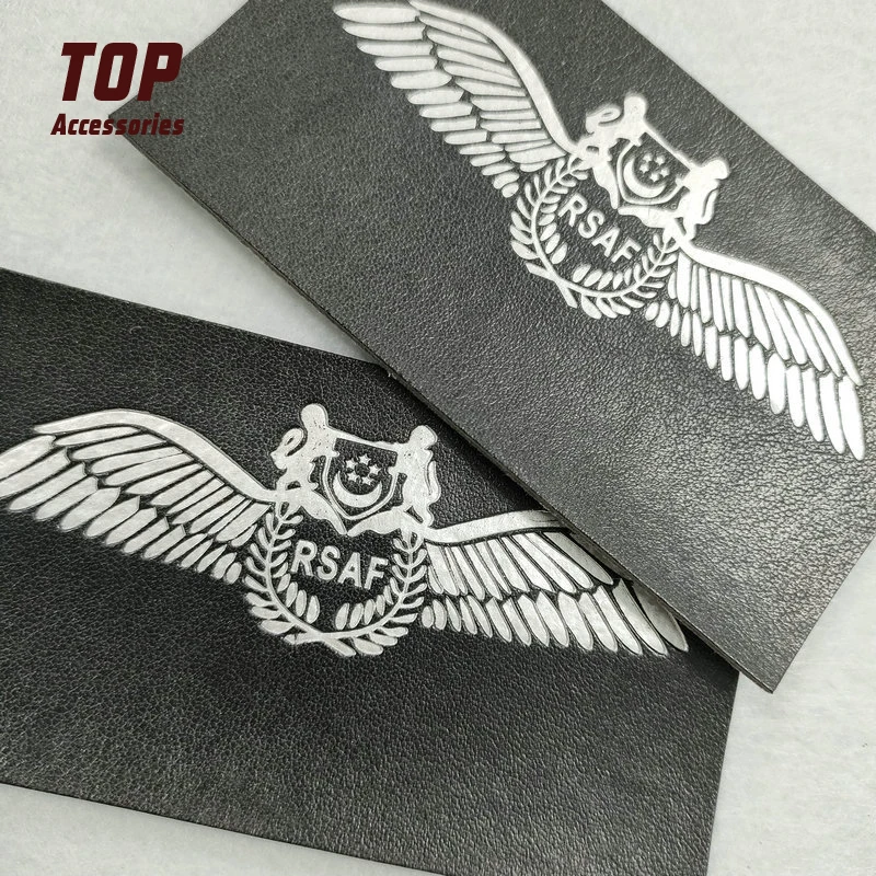 Custom Embossed Garment Leather Printed Patches for Jeans Garment Accessories