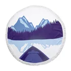 Woven Towel High Quality Low MOQ New Soft Quick-drying Cotton Woven Custom Round Beach Towel