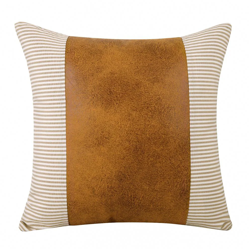 faux leather pillow