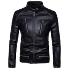 Leather New Arrival Men's Jacket Custom Logo Leather Jacket Fashion Motorcycle Leather Jacket
