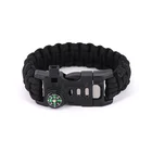 Compass Whistle Flint Compass Paracord Survival Bracelet