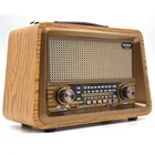Radio Fm Am Radio R-2066BT HQ Sound Retro Wooden Wireless FM/AM/SW 3 Band Wood Radio Home Use Antique Vintage Radio
