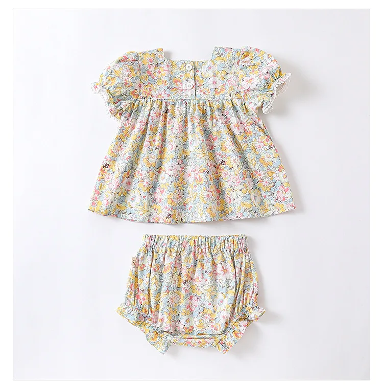 Youcheng kids RTS newborn baby infant rompers clothes sets kids summer suits princess girls floral romper bodysuit