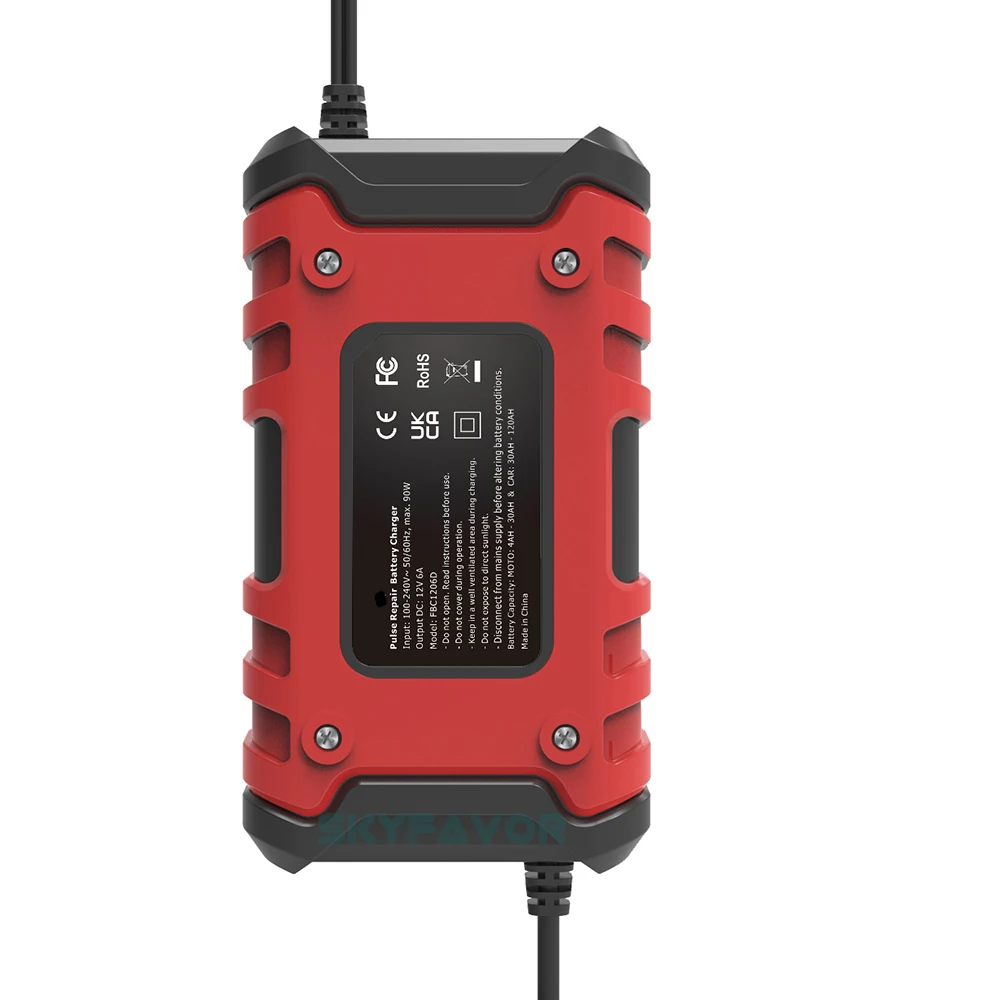 New products smart battery charger car 12v auto 12 VOLT 6A pulse Repair lead acid Maintenance-free car battery charger for 60AH